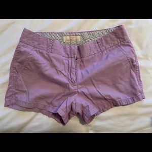 Purple JCrew Chino Shorts
